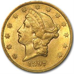 1897 $20 Liberty Gold Double Eagle AU