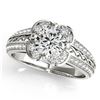 Image 1 : Natural 2.05 ctw Diamond Solitaire Halo Ring 14k White Gold