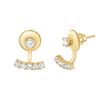 Image 1 : Natural 0.72 CTW Floating Jacket Diamond Earrings with Studs 18KT Yellow Gold