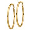 Image 2 : 14k Yellow Gold Polished Round Hoop Earrings - 45 mm