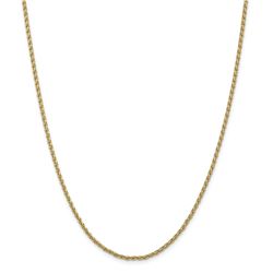 14k Yellow Gold 2.25 mm Parisian Wheat Chain - 22 in.