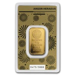 10 gram Gold Bar - Argor-Heraeus Year of the Rat (In Assay)