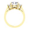 Image 3 : Natural 3.92 CTW Cushion Cut Diamond 3-Stone Diamond Ring 18KT Yellow Gold