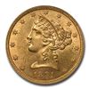 Image 2 : 1891-CC $5 Liberty Gold Half Eagle MS-61 NGC