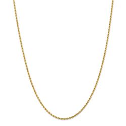 14k Yellow Gold 2 mm Diamond Cut Rope Chain - 26 in.
