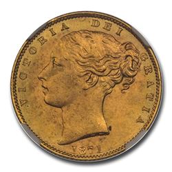 1871 Great Britain Gold Sovereign Victoria MS-63 NGC