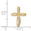 Image 2 : 14k Yellow Gold Passion Cross Mounting