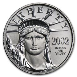 2002 1/10 oz Platinum American Eagle BU