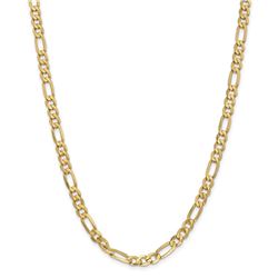 14k Yellow Gold 6.25 mm Flat Figaro Chain - 28 in.