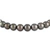 Image 1 : Silvery-Steel and Peacock-Green True Round Tahitian Pearl Necklace, 17.5"es, 10.0-12.0mm, AA+ Qualit