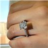 Image 3 : Natural 1.47 CTW Cushion Cut Solitaire Diamond Ring 14KT White Gold
