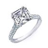 Image 1 : Natural 2.03 CTW Asscher Cut Diamond Ring 14KT White Gold