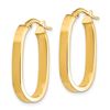 Image 2 : 14k Yellow Gold Oval Hoop Earrings - 2x2 mm