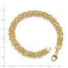 Image 2 : 14k Yellow Gold Polished Fancy Byzantine Link Bracelet - 8 in.
