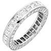 Image 1 : Natural 2.52 CTW Princess Cut Diamond Eternity Ring 14KT White Gold