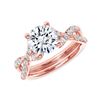 Image 1 : Natural 1.92 CTW Round Brilliant Cut Infinity Shank Diamond Engagement Ring 18KT Rose Gold