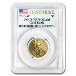 2013-W 1/10 oz Proof Gold American Eagle PR-70 PCGS (FS)
