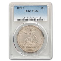1876-S Trade Dollar MS-63 PCGS