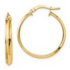 Image 1 : 14k Polished Large 3 mm Hoop Earrings - 36 mm