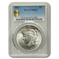 1927 Peace Dollar MS-64 PCGS