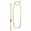 Image 1 : 14k Yellow Gold Polished Rectangle Hoop Earrings - 4 mm