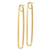 Image 2 : 14k Yellow Gold Polished Rectangle Hoop Earrings - 4 mm