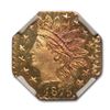 Image 2 : 1875 BG-798 Indian Octagonal 25 Cent Gold MS-65 NGC (DPL)