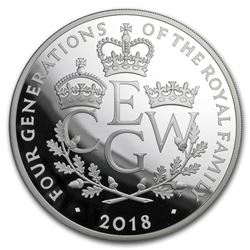 2018 Great Britain 5 oz Proof Silver Four Generations
