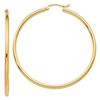 Image 1 : 14k Solid Gold 2 mm Polished Round Hoop Earrings
