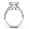 Image 3 : Natural 2.92 CTW Asscher Cut Diamond Ring 14KT White Gold