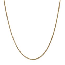 14k Gold 1 mm Solid Polished Spiga Chain Necklace - 18 in.