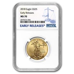 2018 1/2 oz Gold American Eagle MS-70 NGC (Early Releases)