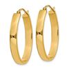 Image 2 : 14k Lightweight Oval Hoop Earrings