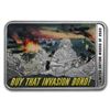 Image 1 : 2 oz Silver Color Proof Bar - WWII Iconic War Posters: Invasion