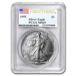 1991 Silver American Eagle MS-69 PCGS (FirstStrike®)