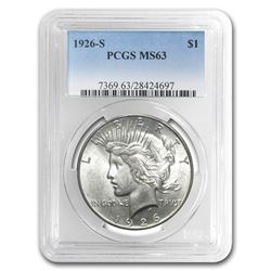 1926-S Peace Dollar MS-63 PCGS