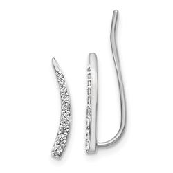 14k White Gold White Gold Diamond Earrings - 14 mm