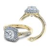 Natural 2.02 CTW Diamond Engagement Halo Ring 18KT Yellow Gold