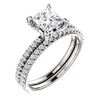 Natural 2.52 CTW Halo Princess Cut Diamond Ring 18KT White Gold