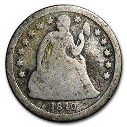 1840 Liberty Seated Dime Good w/Drapery