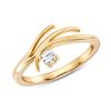 Natural 0.22 CTW Rose Tier Diamond Ring 14KT Yellow Gold