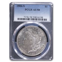 1884-S Morgan Dollar AU-58 PCGS