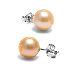 Pink Freshwater Pearl Earrings, 8.5-9.0mm