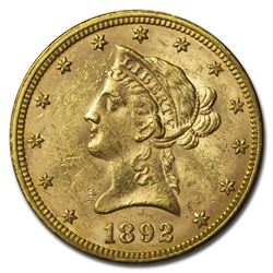 1892 $10 Liberty Gold Eagle AU