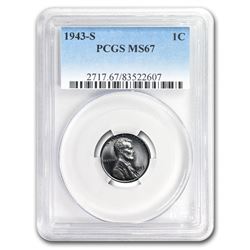 1943-S Lincoln Cent MS-67 PCGS