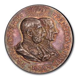 1909 Austria Silver Medal Franz Joseph I SP-65 PCGS