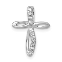 14k White Gold Passion Cross Mounting