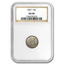 1827 Capped Bust Dime AU-50 NGC
