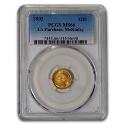 1903 Gold $1.00 Louisiana Purchase McKinley MS-66 PCGS