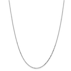 14k White Gold 1.40 mm Diamond Cut Cable Chain - 30 in.